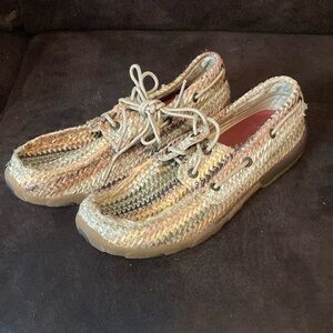 TwistedX women’s size 8 moccasins with slip resistant soles very good condition